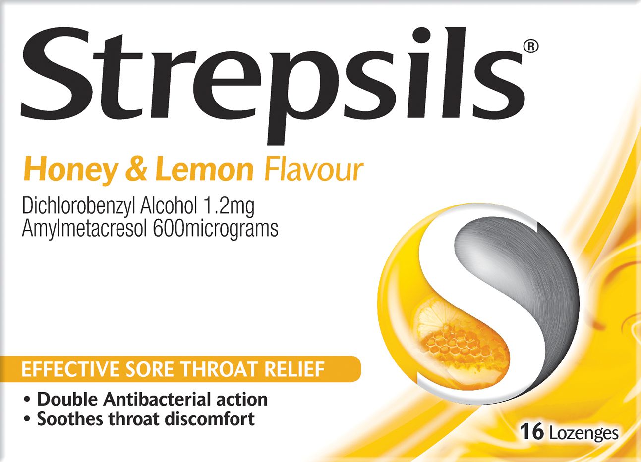 Strepsils Imported - 16 Tablets | Original, Honey &amp; Lemon, Sugar-Free