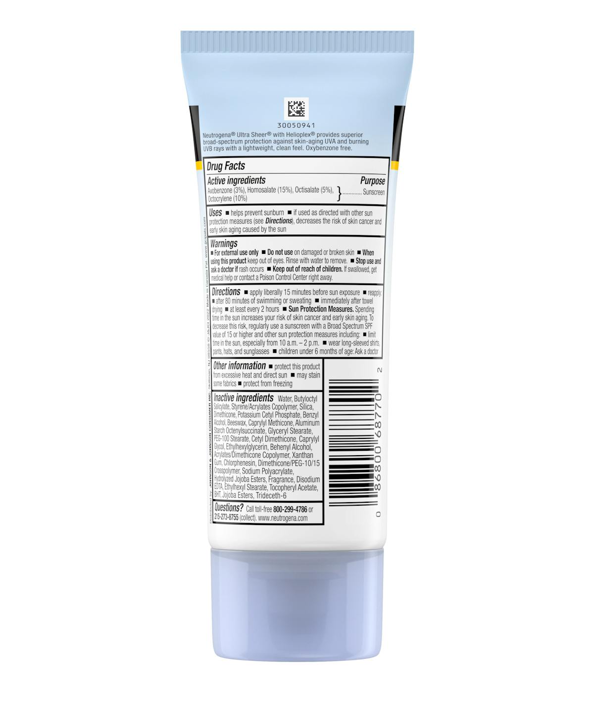 Neutrogena - Ultra Sheer® Dry-Touch Sunscreen Broad Spectrum SPF 70