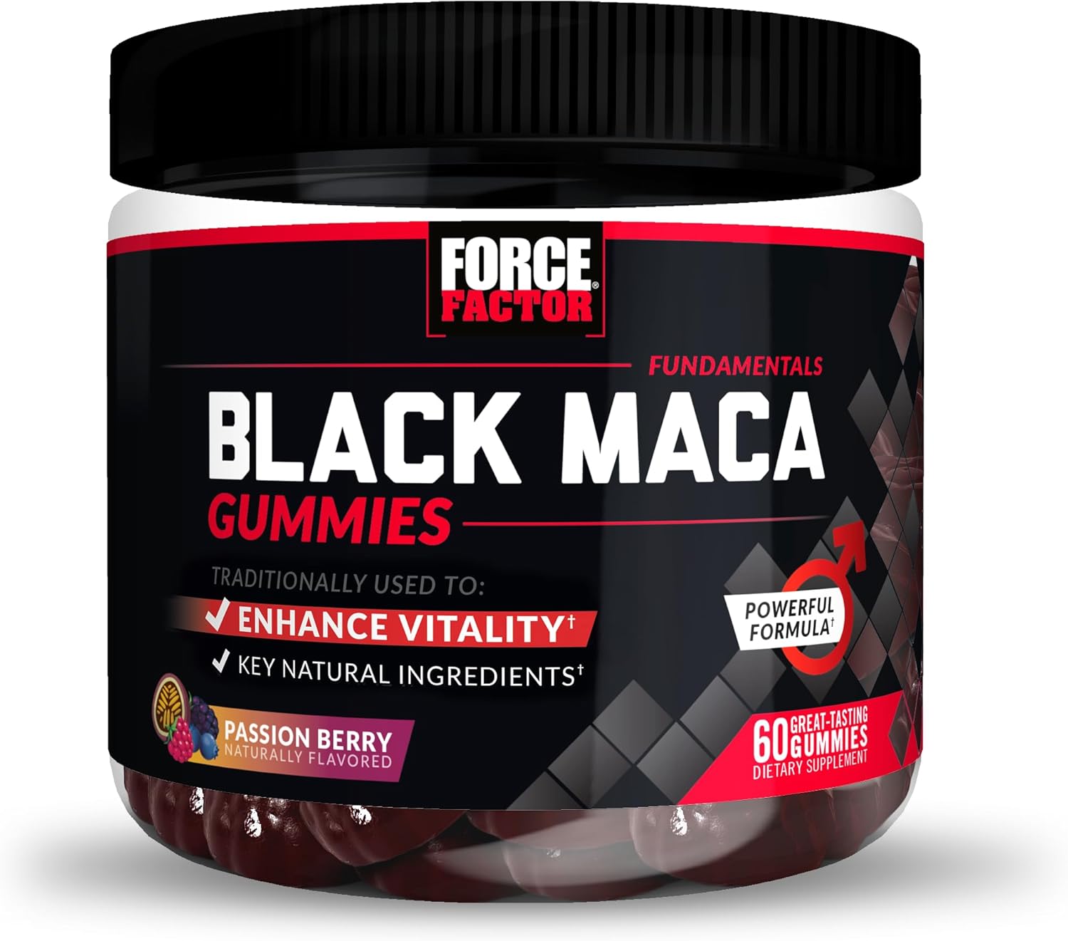 Black Maca Passion Berry Gummies 60s