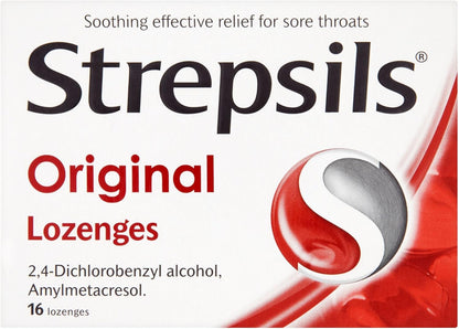 Strepsils Imported - 16 Tablets | Original, Honey &amp; Lemon, Sugar-Free