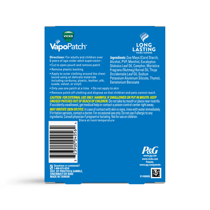 Vicks Vap Patch Soothing Vapors 500-180