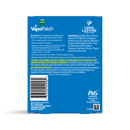 Vicks Vap Patch Soothing Vapors 500-180