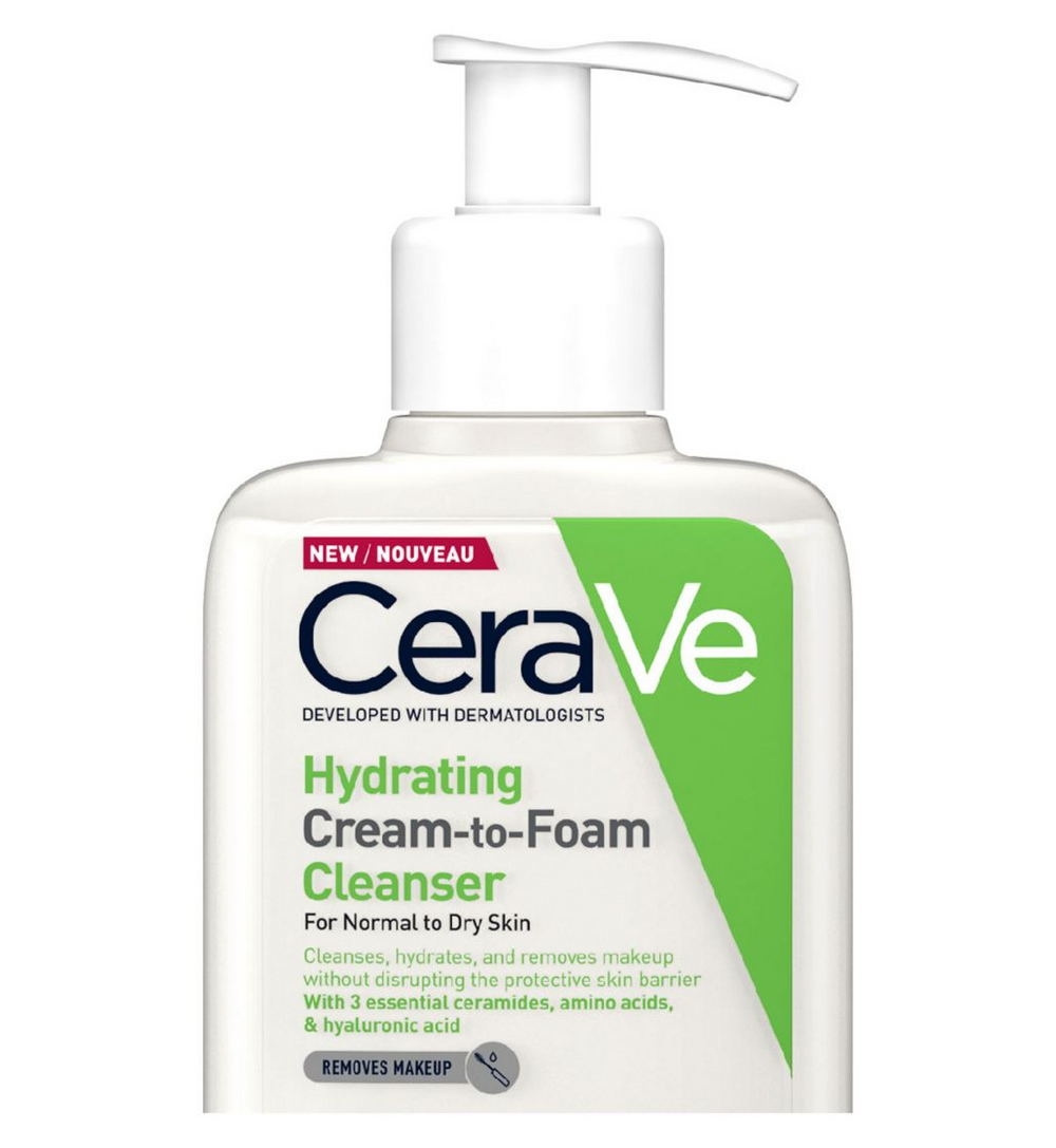 CeraVe Hydrating Cream-to-Foam Cleanser for Normal to Dry Skin (236ml)