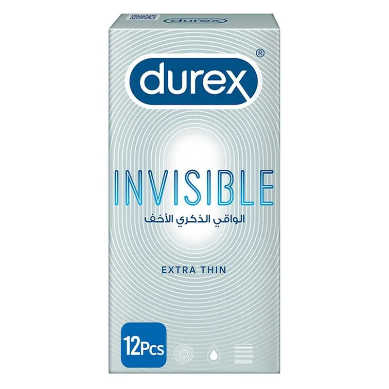 Durex Invisible Ultra Thin Condoms (12 Pack) – Maximum Sensitivity, Ultra-Thin Design