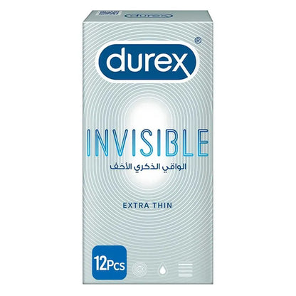 Durex Invisible Ultra Thin Condoms (12 Pack) – Maximum Sensitivity, Ultra-Thin Design