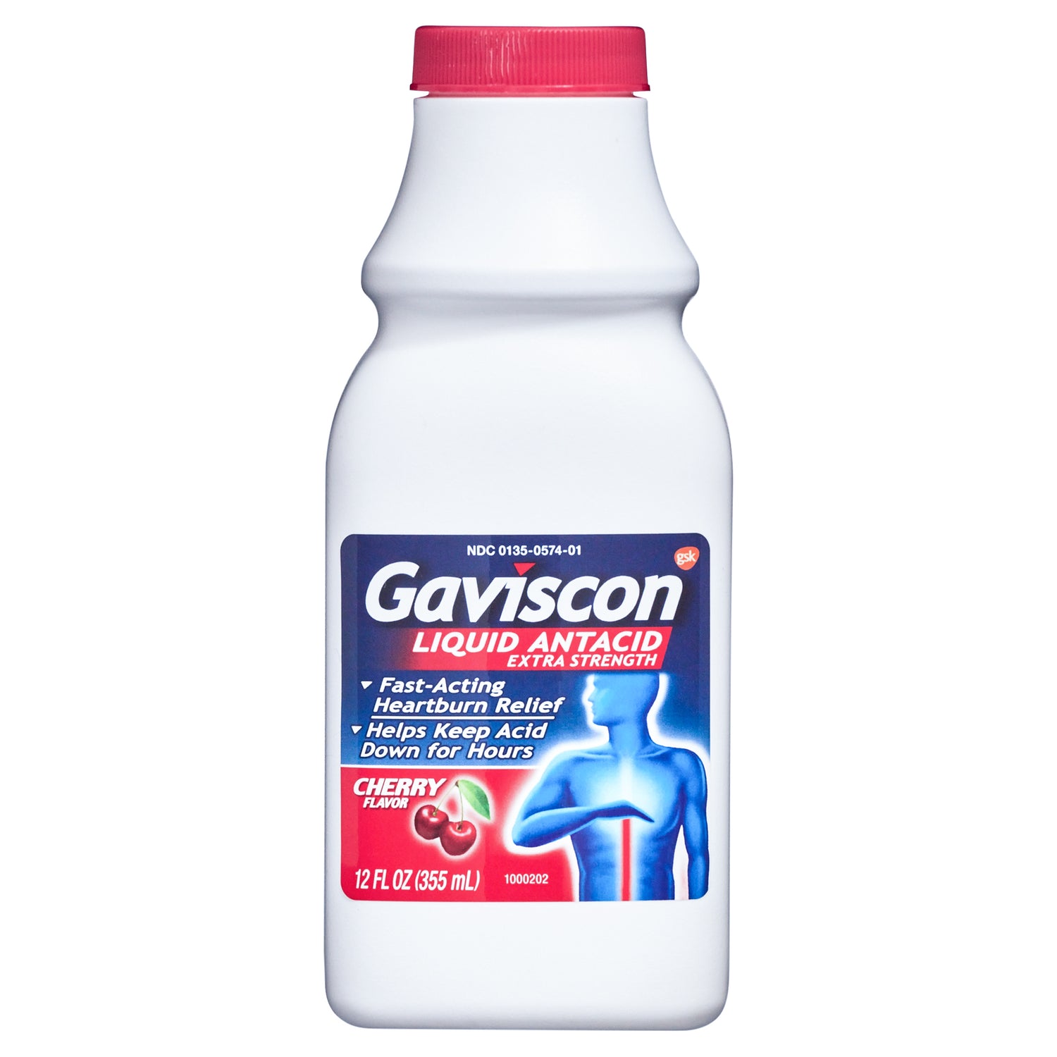 Gaviscon Liquid Antacid Extra Strength - Cherry Flavor (355ml)