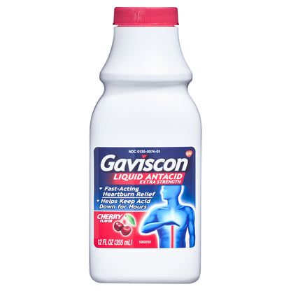 Gaviscon Liquid Antacid Extra Strength - Cherry Flavor (355ml)