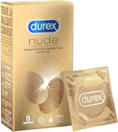 Durex Nude Non-Latex Condoms – 8 Pack | Ultra-Thin for Natural Skin-on-Skin Sensation