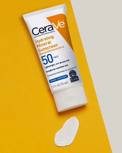 Cerave Hydrating Mineral Sunscreen Spf50 75Ml