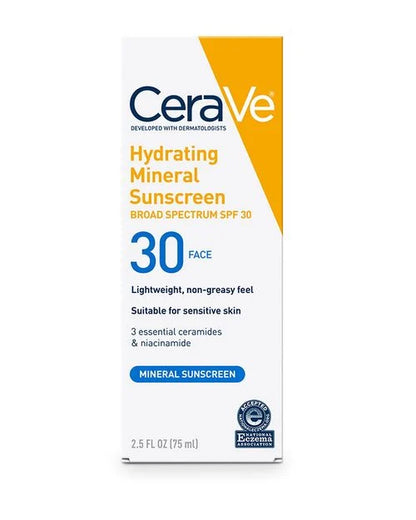 CERAVE - Hydrating Mineral Sunscreen SPF 30 Face Lotion