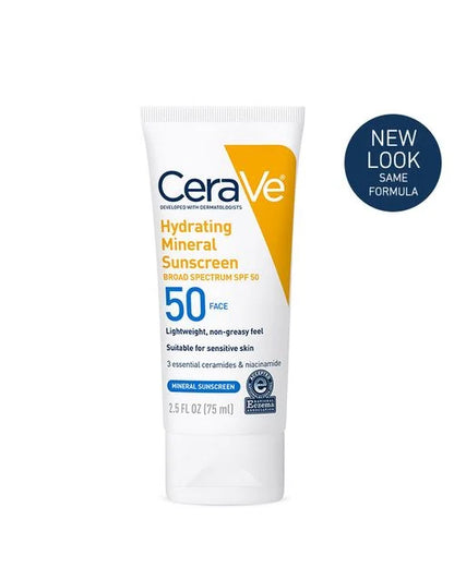 Cerave Hydrating Mineral Sunscreen Spf50 75Ml