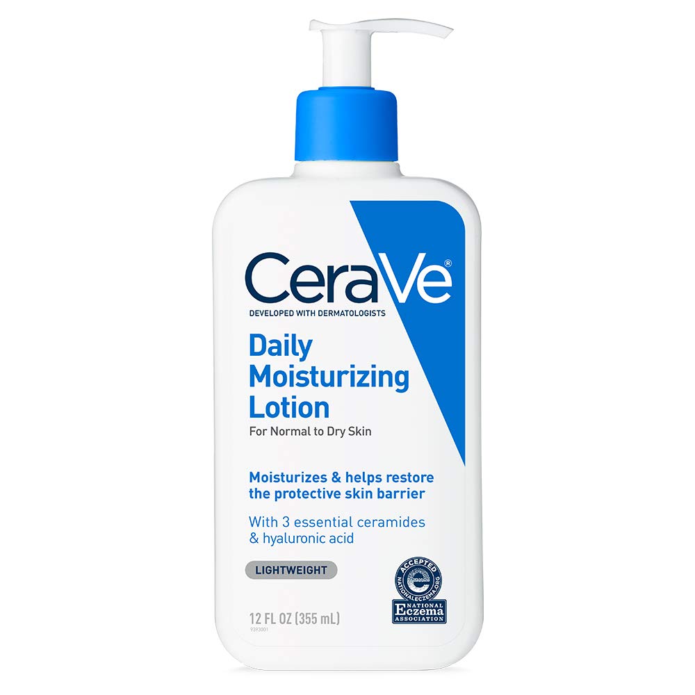 CeraVe Daily Moisturizing Lotion for Dry Skin | Body Lotion &amp; Facial Moisturizer with Hyaluronic Acid and Ceramides | 12 Fl Ounce