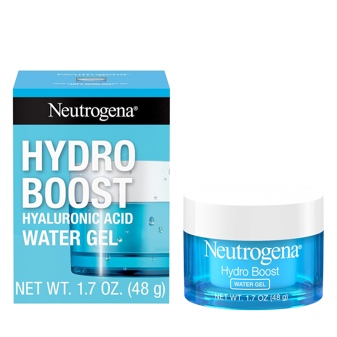 Neutrogena Hydro Boost Hyaluronic Acid Hydrating Water Gel Daily Face Moisturizer for Dry Skin,  Neutrogena Hydro Boost Water Gel Moisturizer 50ml | 48g