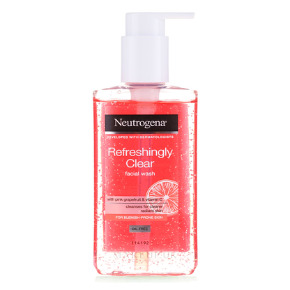 Neutrogena Refreshingly Clear Facial Wash With Pink Grapefruit &amp; Vitamin C, 200ml