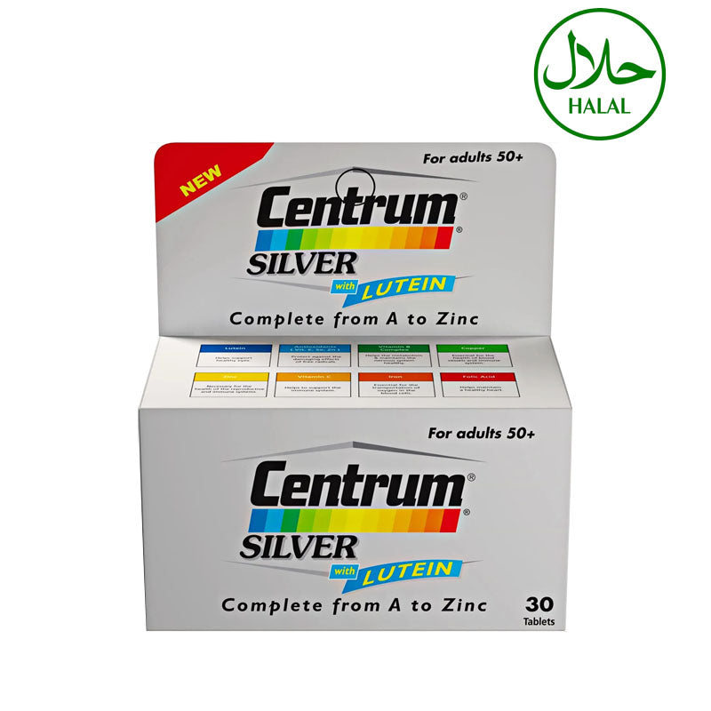 Centrum Silver 50+ Lutein 30 Tabs (Halal)